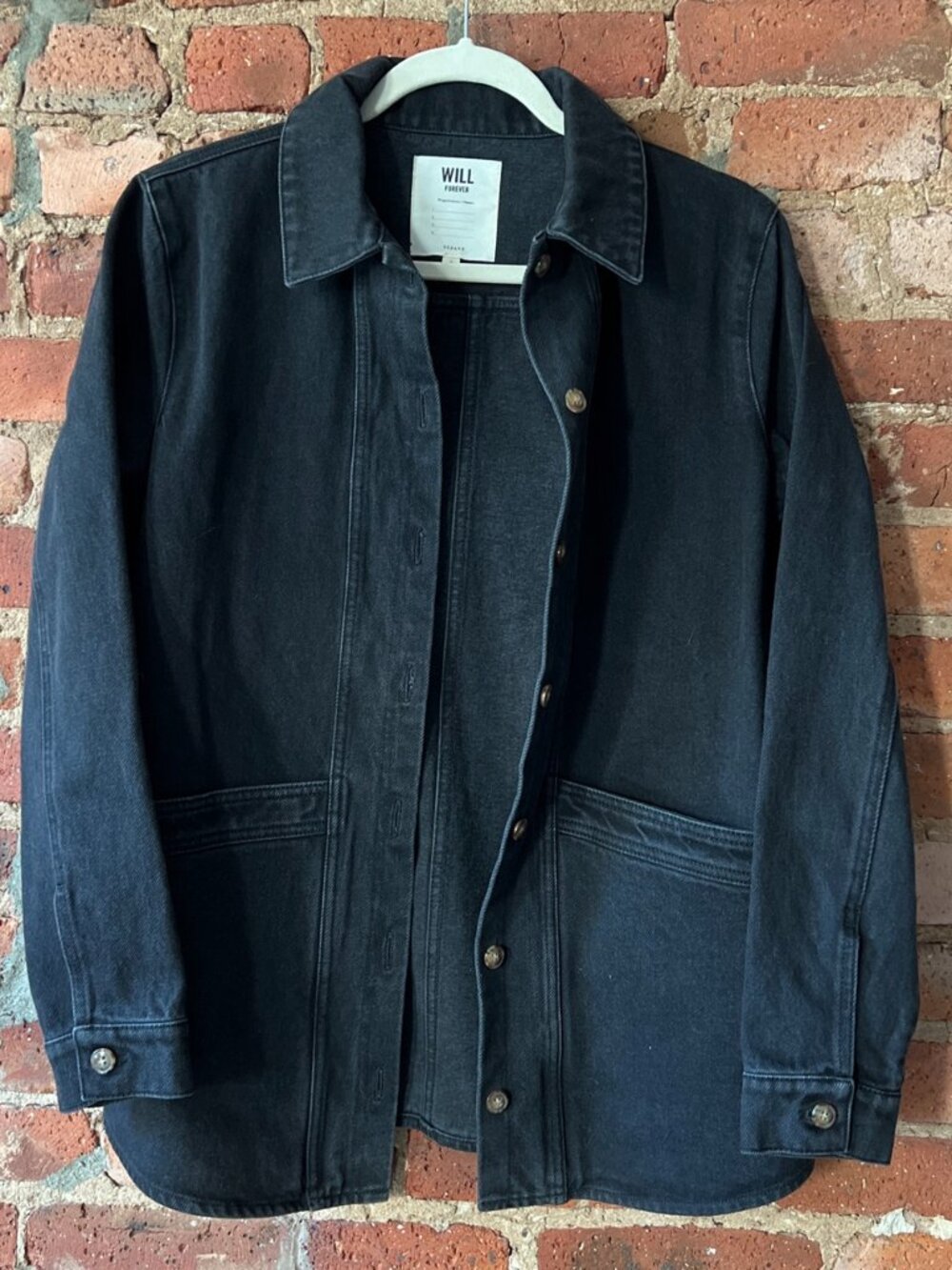 Sezane Will Black Denim Jacket
